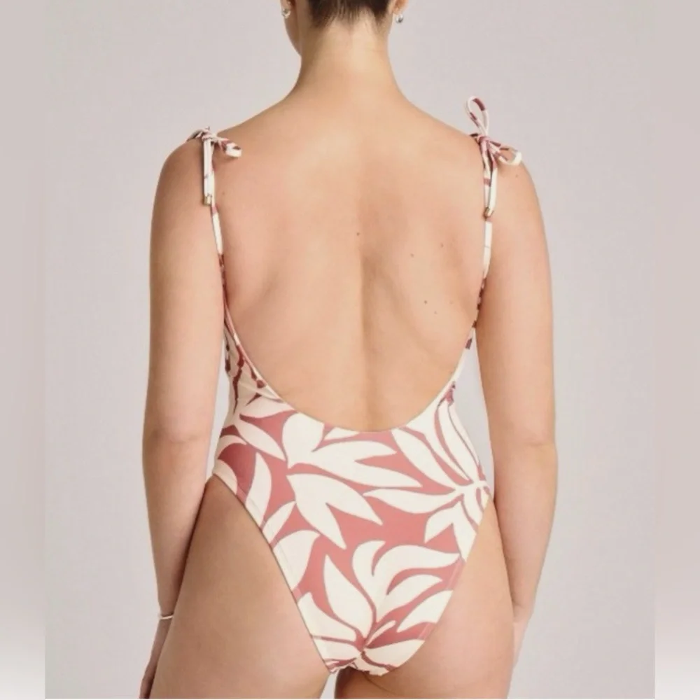 Vitamin A Pink Floral Print One-Piece Swimsuit
